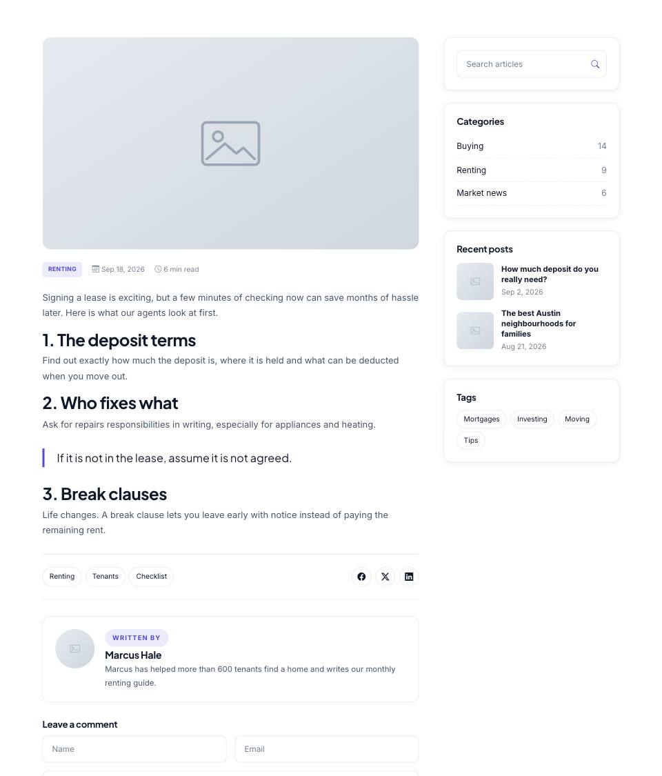 Example of the article section